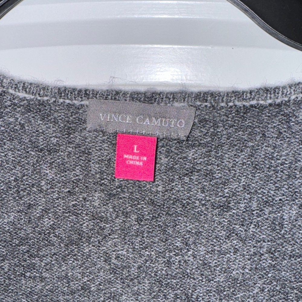 Vince Camuto Charcoal V-Neck Sweater - Picture 2 of 3